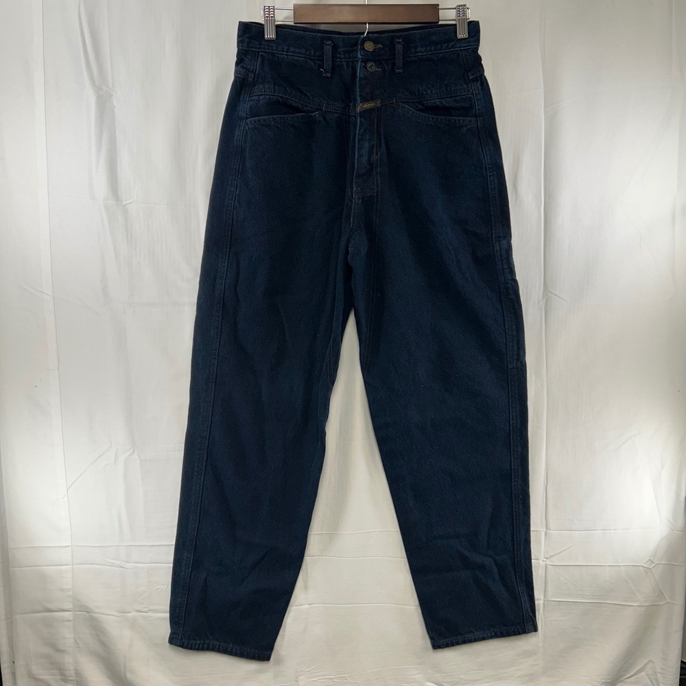 Marithe Francois Girbaud Jeans Womens 29x30 Dark Blue Vtg 90s Tapered High Rise